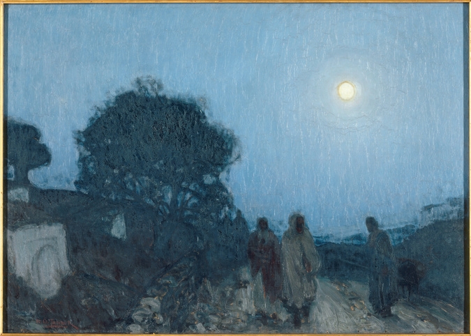 Henry Ossawa TannerLe Christ et ses disciples sur la route de Béthanieca 1903-04.jpg